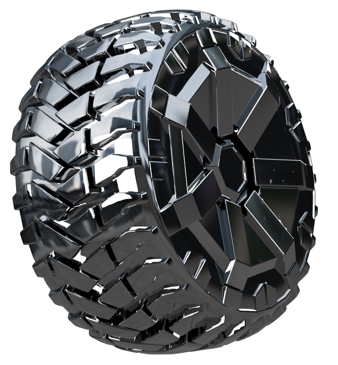 Chrome Tesla Truck Wheel